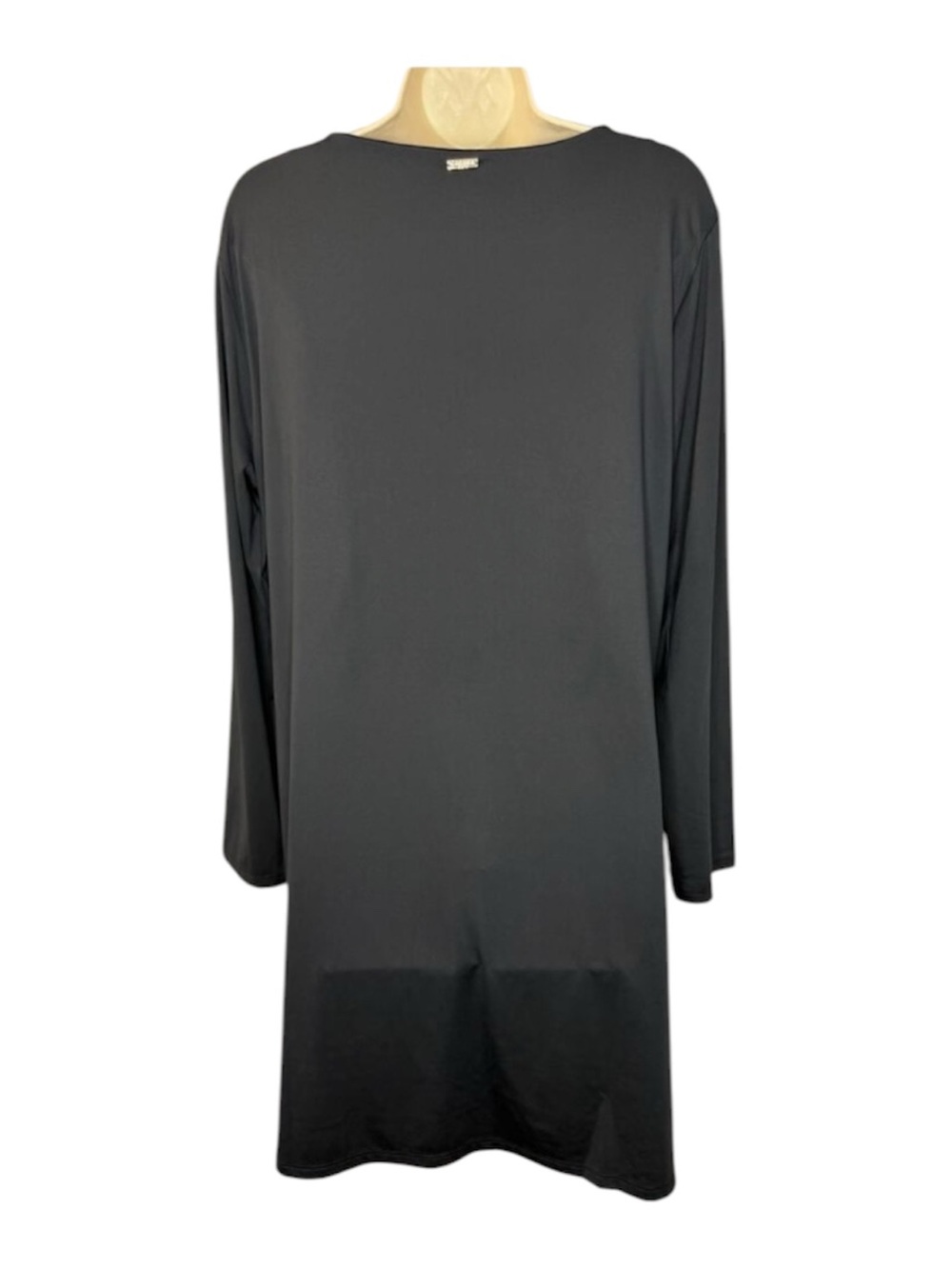 Cabana Life Black Long-Sleeve Dress with Gold Embellished Neckline - Picture 5 of 10
